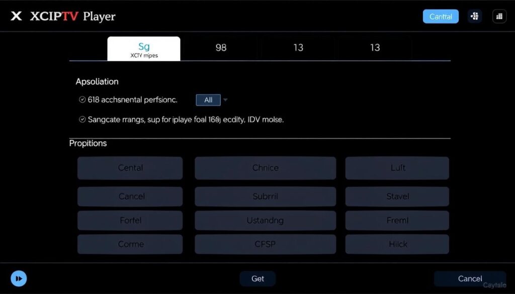 Generate an image of the XCIPTV Player setup screen. Generate an image of the XCIPTV Player setup screen.