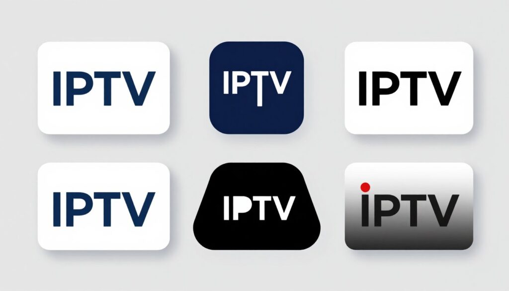 Generate an image of various IPTV service logos side by side Generate an image of various IPTV service logos side by side