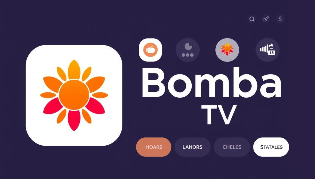 Generate an image representing Bomba TV's interface or logo. Generate an image representing Bomba TV's interface or logo.