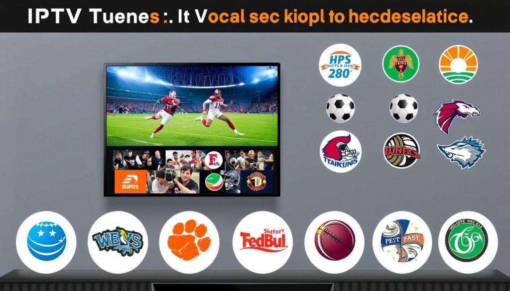Generate an image representing IPTV Trends' service, showcasing its focus on quality and sports packages. Generate an image representing IPTV Trends' service, showcasing its focus on quality and sports packages.