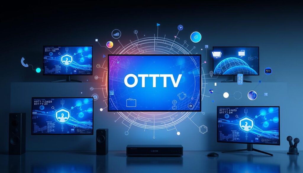Generate an image representing OTTOcean IPTV subscription services. Generate an image representing OTTOcean IPTV subscription services.