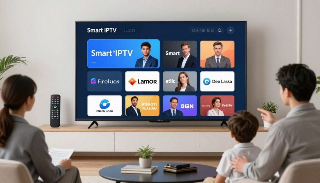 Generate an image representing Smart IPTV technology Generate an image representing Smart IPTV technology