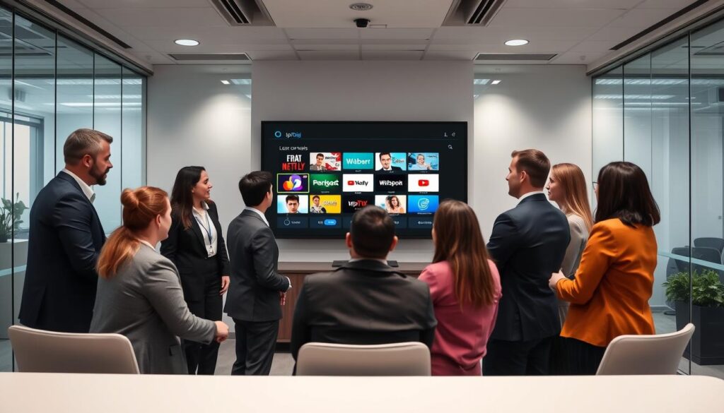 Generate an image showing a user accessing 21,000+ live channels on IPTVDigi. Generate an image showing a user accessing 21,000+ live channels on IPTVDigi.