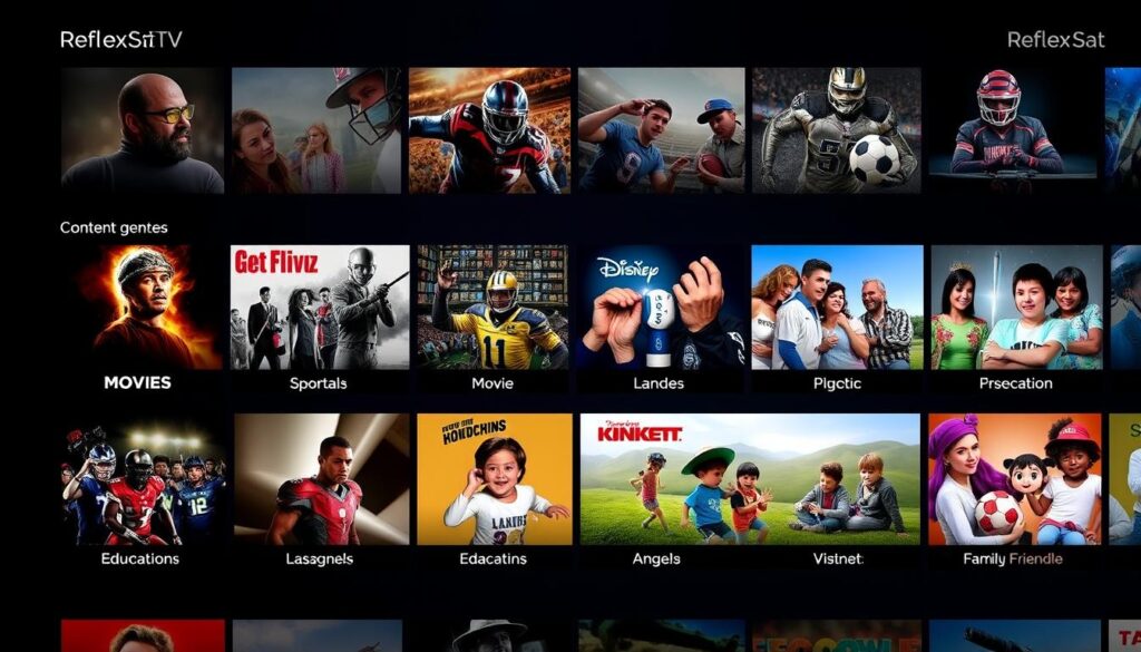 Image of ReflexSat IPTV's content offerings Image of ReflexSat IPTV's content offerings