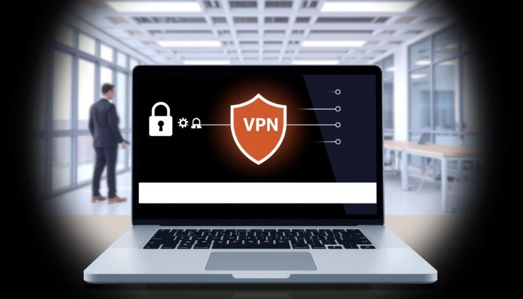 Image of a VPN connection on a device Image of a VPN connection on a device