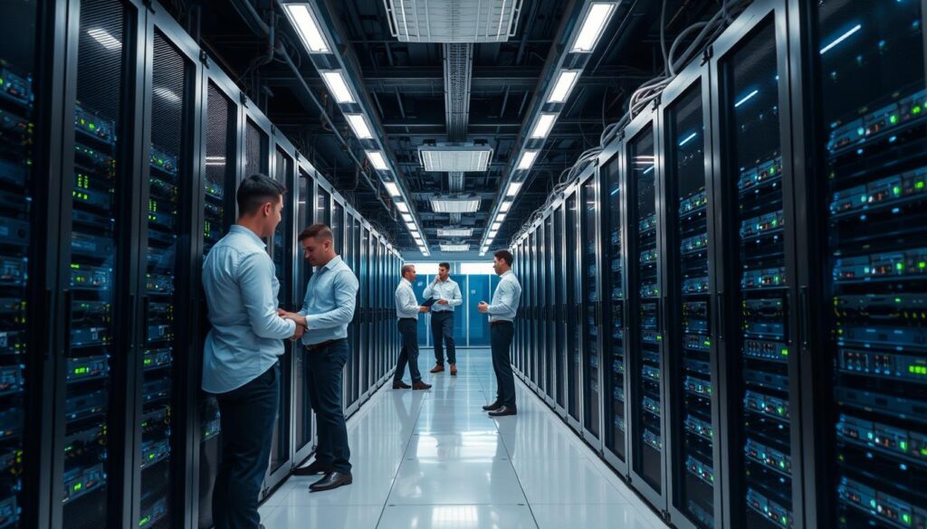 Image of a data center with servers Image of a data center with servers