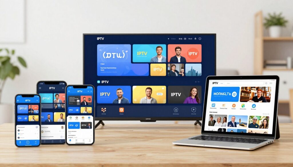 Image of various smart devices with IPTV apps Image of various smart devices with IPTV apps