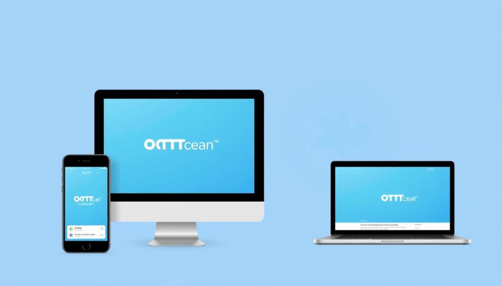 Generate an image of the OTTOcean app on different devices, showcasing its compatibility. Generate an image of the OTTOcean app on different devices, showcasing its compatibility.